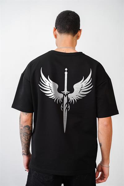 Kılıç Baskılı Oversize Kalıp Unisex Tişört
