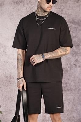King Brich Baskılı Oversize Kalıp Unisex Şort Takım