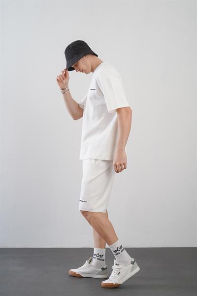 King Brich Baskılı Oversize Kalıp Unisex Şort Takım
