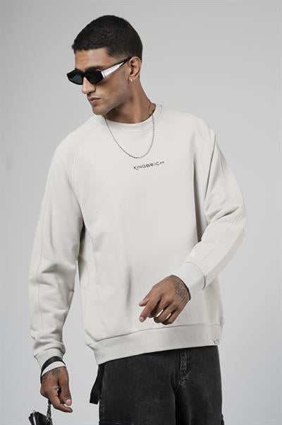 Kingbrich Baskılı Reglan Kol Oversize Kesim Sweatshirt