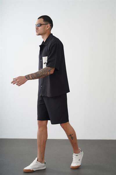 Kingbrich Beli Lastikli Kordonlu Cebi Penchli Oversize Kesim Alt Üst Takım