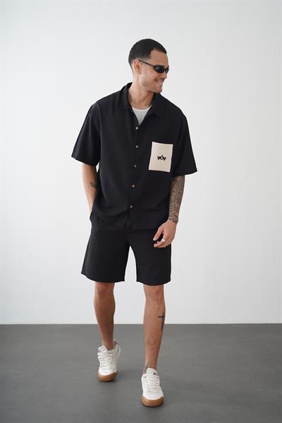 Kingbrich Beli Lastikli Kordonlu Cebi Penchli Oversize Kesim Alt Üst Takım