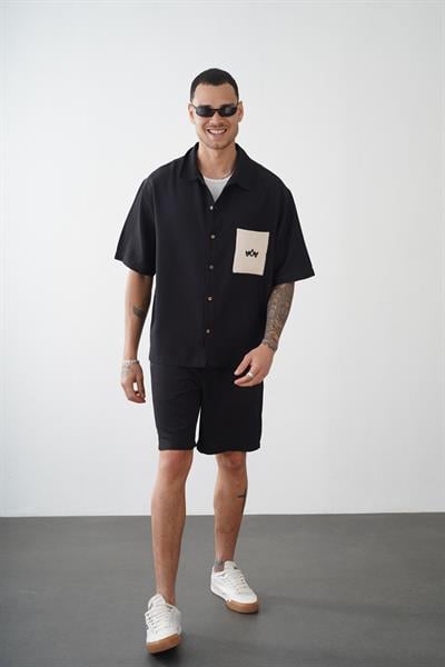 Kingbrich Beli Lastikli Kordonlu Cebi Penchli Oversize Kesim Alt Üst Takım