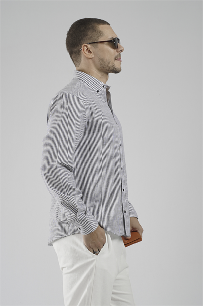 Kingbrich Çizgili Regular Kalıp Erkek Gömlek
