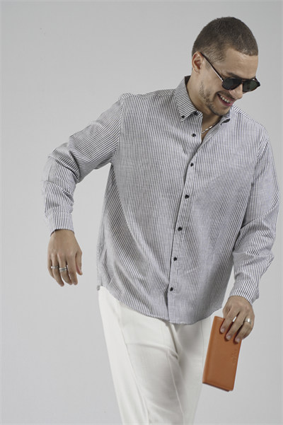 Kingbrich Çizgili Regular Kalıp Erkek Gömlek