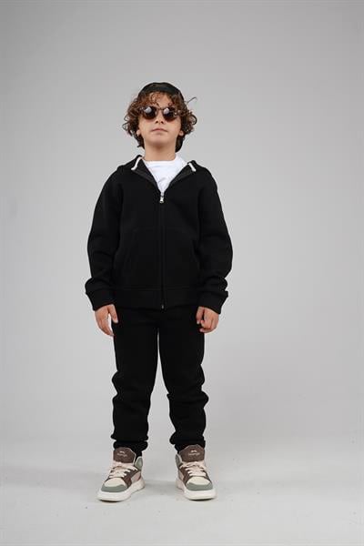 Kingbrich Kids Kapüşonlu Önü Fermuarlı Alt Üst Takım