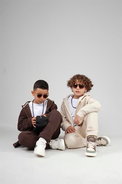Kingbrich Kids Kapüşonlu Önü Fermuarlı Alt Üst Takım