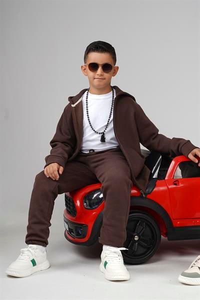 Kingbrich Kids Kapüşonlu Önü Fermuarlı Alt Üst Takım