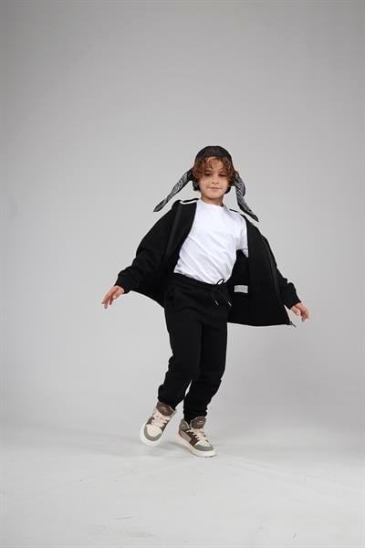 Kingbrich Kids Kapüşonlu Önü Fermuarlı Alt Üst Takım