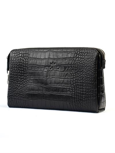 Kingbrich Logolu Hakiki Deri Kaplamalı Unisex El Çantası