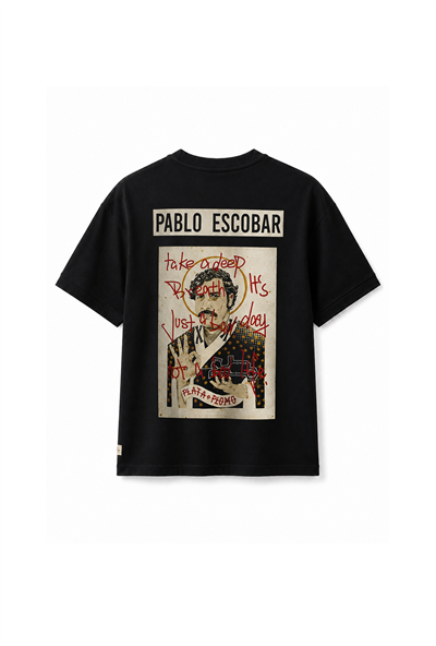 Kingbrich Pablo Escobar Baskılı Slim Fit Kalıp Erkek Tshirt