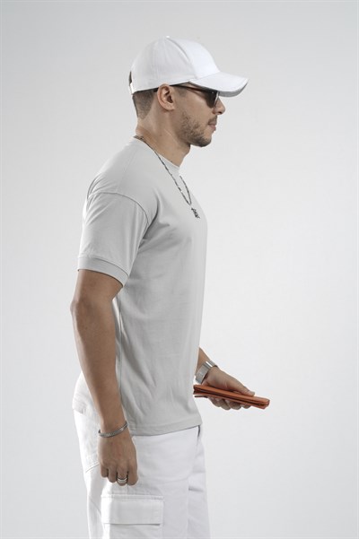 Kolu Ribanalı Regular Kalıp Erkek Düz Basic Tişört