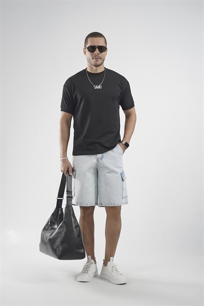 Kolu Ribanalı Regular Kalıp Erkek Düz Basic Tişört