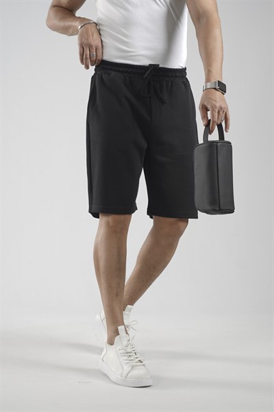 Lastikli Bel Cepli Pike Kumaş Şort