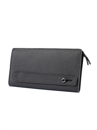 Ön Cepli Çıtçıt Kapamalı Hakiki Deri Cüzdan