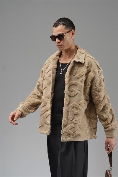 Önü Çıtçıt Kapamalı Kingbrich Yazılı Gömlek Yaka Peluş