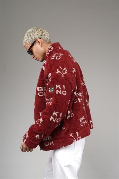 Önü Fermuarlı Kingbrich Yazılı Oversize Kalıp Peluş