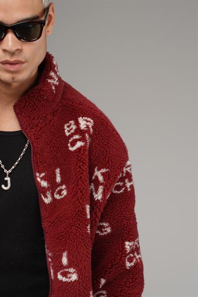 Önü Fermuarlı Kingbrich Yazılı Oversize Kalıp Peluş