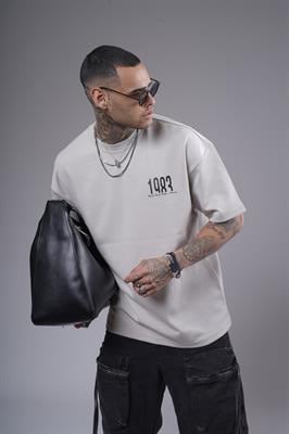 Oversize Kalıp 1983 Yazılı Baskılı Unisex Tişört