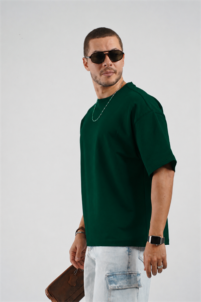 Oversize Kalıp Basic %100 Pamuklu Erkek Tişört