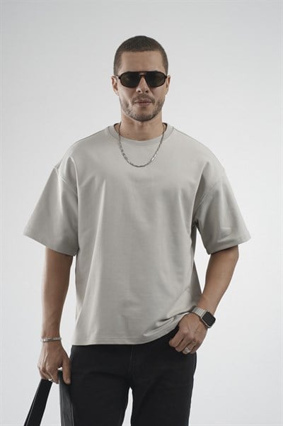 Oversize Kalıp Basic %100 Pamuklu Erkek Tişört