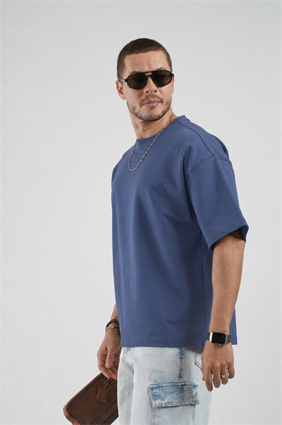 Oversize Kalıp Basic %100 Pamuklu Erkek Tişört