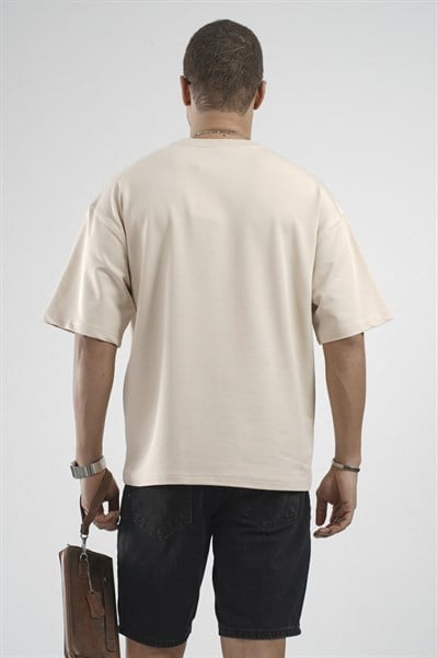 Oversize Kalıp Basic %100 Pamuklu Erkek Tişört