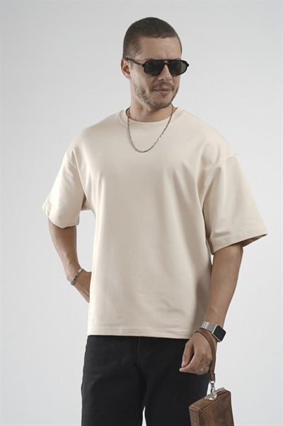 Oversize Kalıp Basic %100 Pamuklu Erkek Tişört