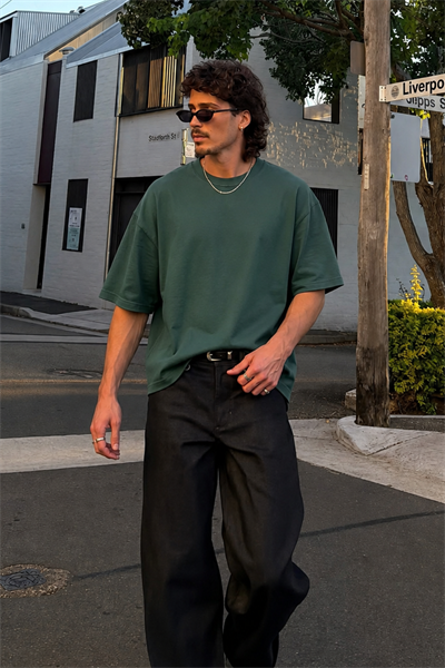 Oversize Kalıp Basic %100 Pamuklu Erkek Tişört