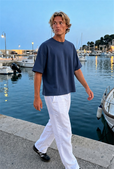 Oversize Kalıp Basic %100 Pamuklu Erkek Tişört