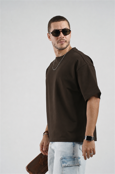 Oversize Kalıp Basic %100 Pamuklu Erkek Tişört