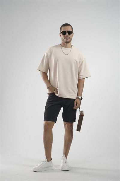 Oversize Kalıp Basic %100 Pamuklu Erkek Tişört