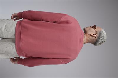 Oversize Kalıp Baskılı Yaka Kol Ribanalı Sweat