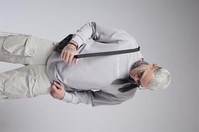 Oversize Kalıp Baskılı Yaka Kol Ribanalı Sweat