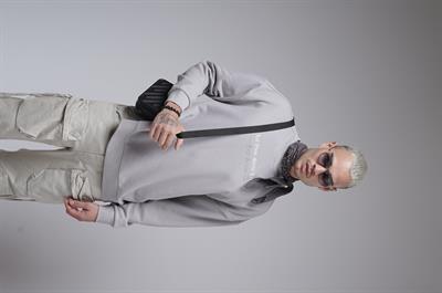 Oversize Kalıp Baskılı Yaka Kol Ribanalı Sweat