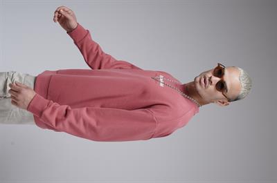 Oversize Kalıp Baskılı Yaka Kol Ribanalı Sweat