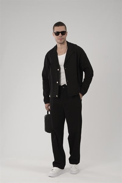 Oversize Kalıp Blazer Keten Alt Üst Takım