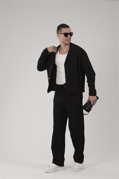 Oversize Kalıp Blazer Keten Alt Üst Takım