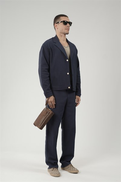 Oversize Kalıp Blazer Keten Alt Üst Takım