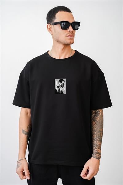 Oversize Kalıp Creative Baskılı Unisex Tişört