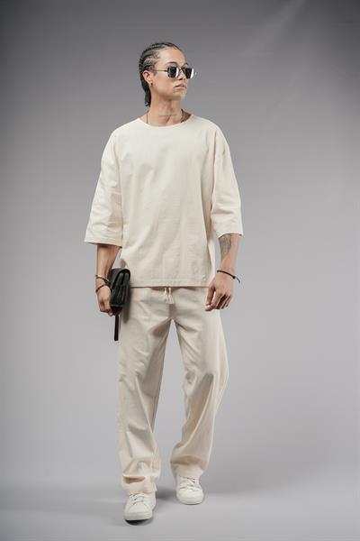 Oversize Kalıp Keten Alt Üst Takım