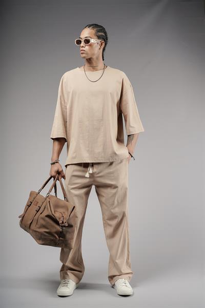 Oversize Kalıp Keten Alt Üst Takım