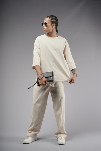 Oversize Kalıp Keten Alt Üst Takım