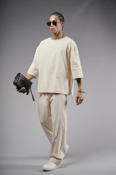 Oversize Kalıp Keten Alt Üst Takım