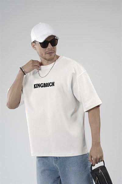 Oversize Kalıp Kingbrich Baskılı Tişört