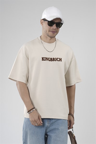 Oversize Kalıp Kingbrich Baskılı Tişört