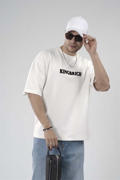 Oversize Kalıp Kingbrich Baskılı Tişört