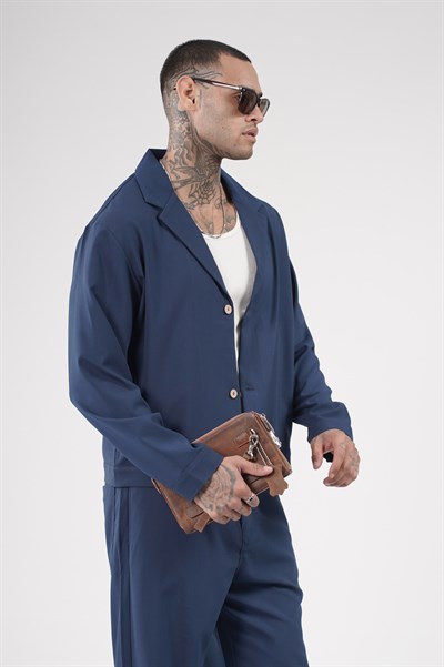 Oversize Kalıp Kumaş Blazer Alt Üst Takım