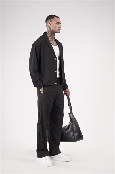 Oversize Kalıp Kumaş Blazer Alt Üst Takım