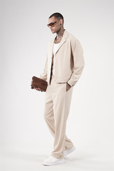 Oversize Kalıp Kumaş Blazer Alt Üst Takım